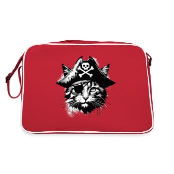 Pirate Chat Chat Pirate Graffiti Street Art Style - Sac Retro - rouge/blanc - Dos
