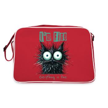 Chat échevelé Je vais bien Tout va bien - Sac Retro - rouge/blanc - Dos