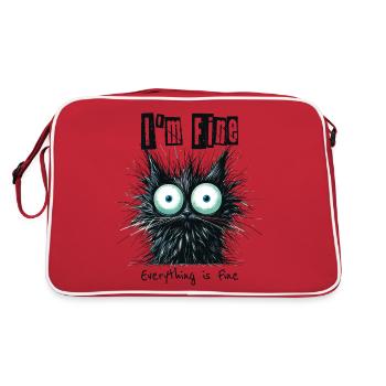 Chat échevelé Je vais bien Tout va bien - Sac Retro - rouge/blanc - Dos