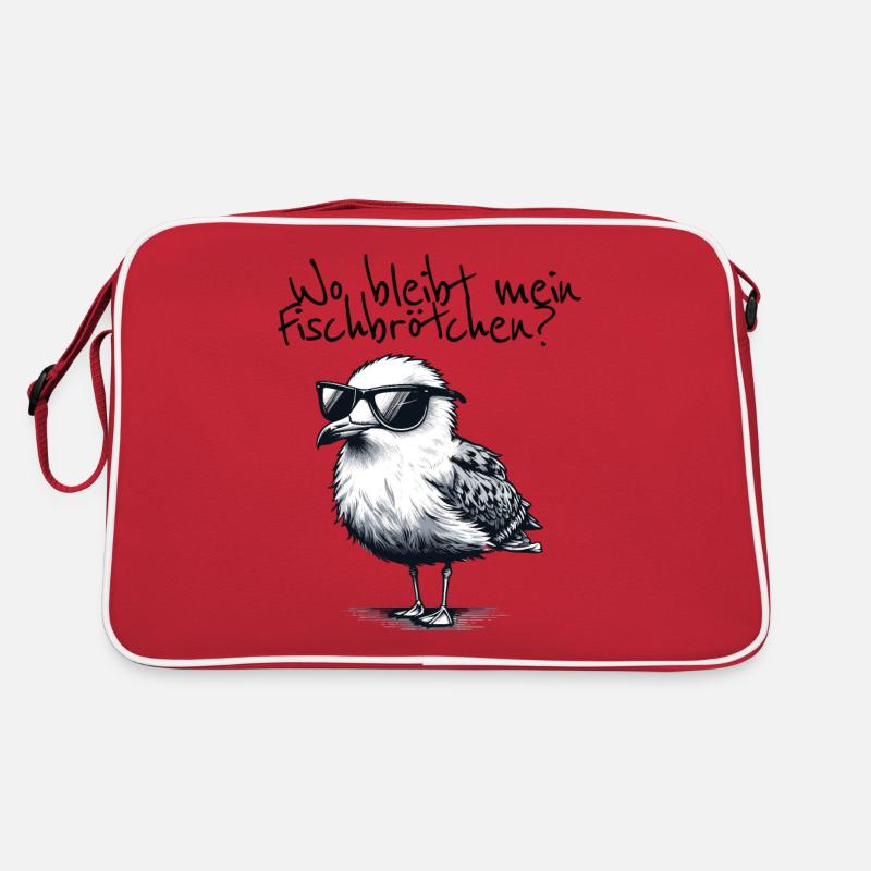 Où est mon sandwich au poisson Cool Seagull Say Sac Retro