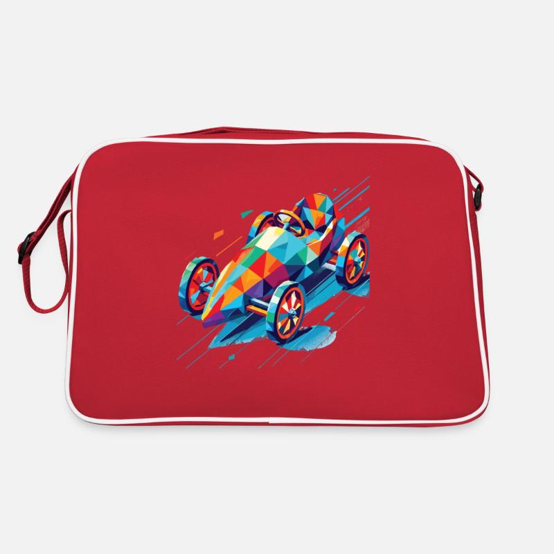 Colorful Soapbox Retro Polygon Racer Retro Bag