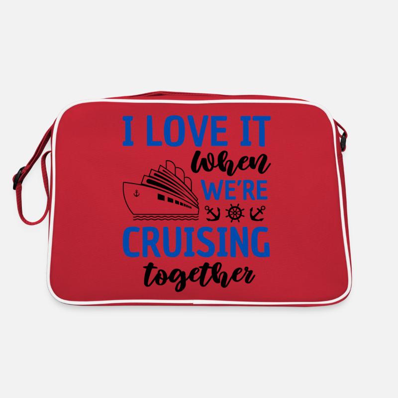 Couple de croisière disant excursion en bateau Sac Retro