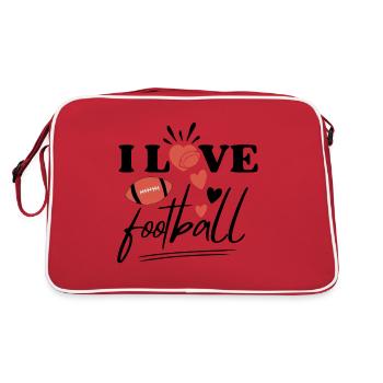 J’adore le dicton du football américain - Sac Retro - rouge/blanc - Dos