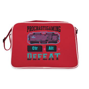 Gamer Procrastigaming CTR Alt Defeat Gaming - Retro Bag - red/white - Back