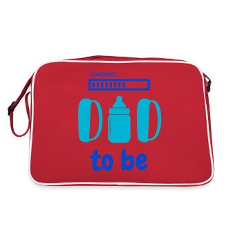 Soon-to-be dad dad dad saying - Retro Bag - red/white - Back