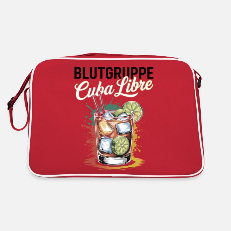 Blood Type Cuba Libre Cocktail Bartender Retro Bag