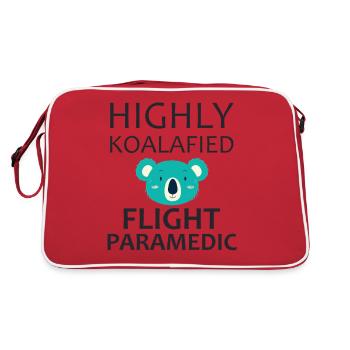 Flight Paramedic Koalafied Luftrettung - Retro Tasche - Rot/Weiß - Hinten