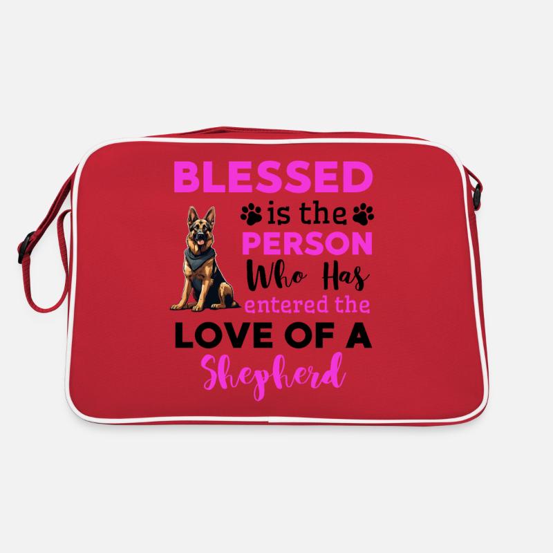 Deutscher Schäferhund Liebe Hundehalter Retro Tasche