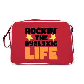 Dyslexia - Retro Bag - red/white - Back