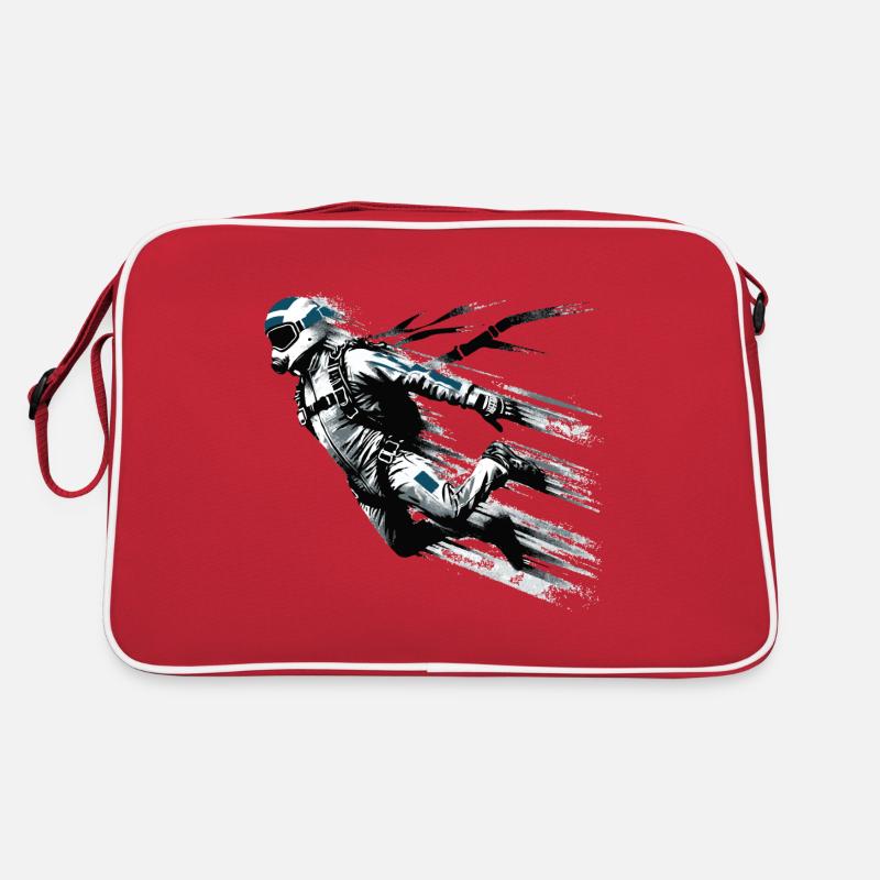 Parachutist Jumping Graffiti Style Retro Bag