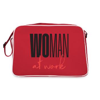 Woman at work - Retro Tasche - Rot/Weiß - Hinten