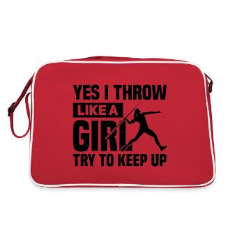 Javelin throwing - Retro Bag - red/white - Back