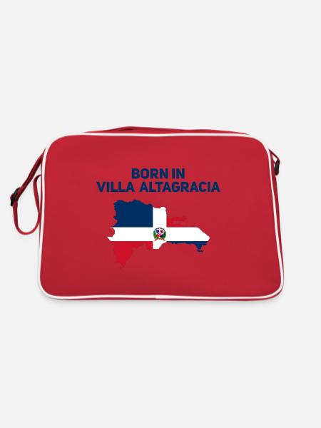 Villa Altagracia Dominikanische Republik - Retro Tasche - Rot/Weiß - Hinten