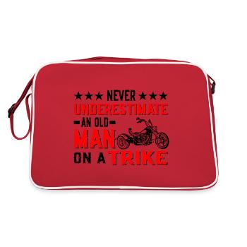 Trike - Retro Tasche - Rot/Weiß - Hinten