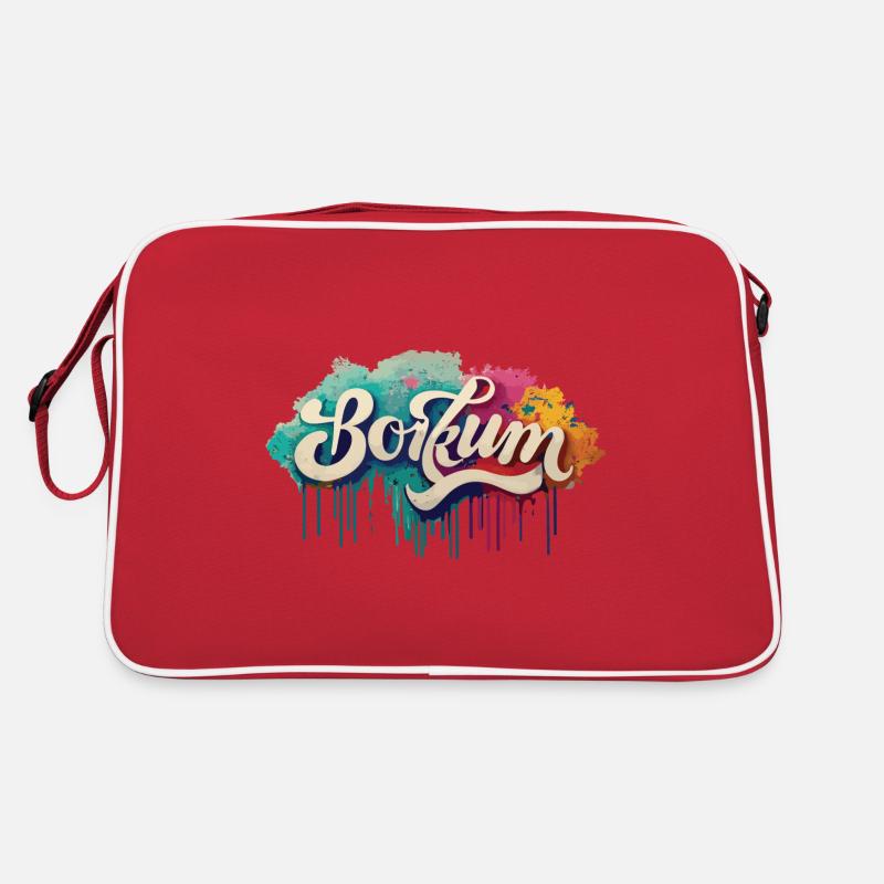 Borkum Graffiti lettrage Sac Retro