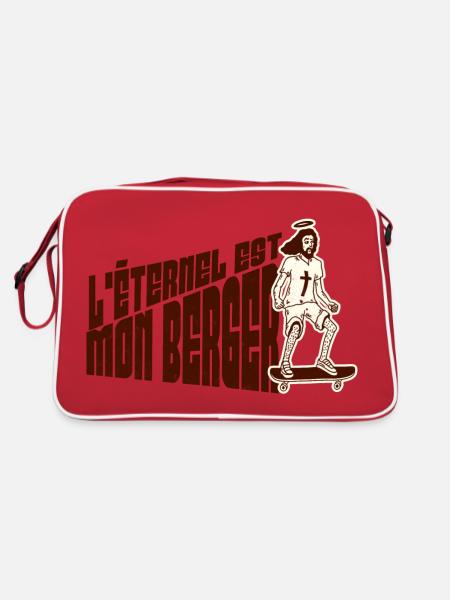 L'éternel est mon berger - Sac Retro - rouge/blanc - Dos