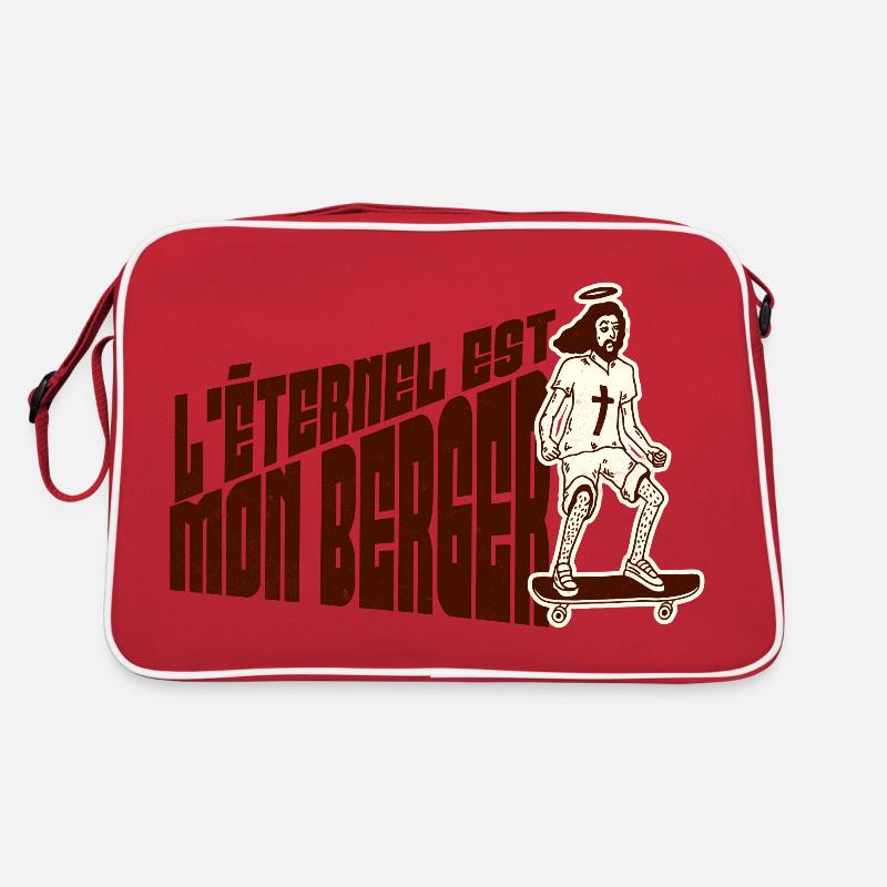 L'éternel est mon berger - Sac Retro - rouge/blanc