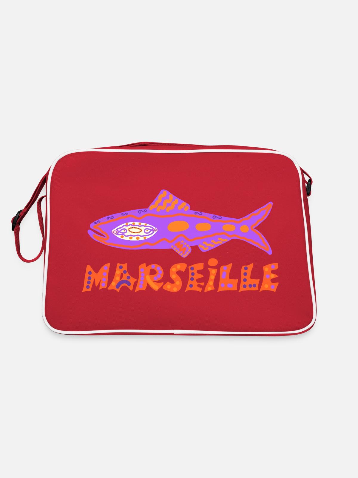 Sardine Marseillaise - Retro Bag - red/white - Back