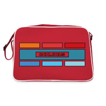 Colors square T-shirt Hoodie Sweatshirts - Sac Retro - rouge/blanc - Dos