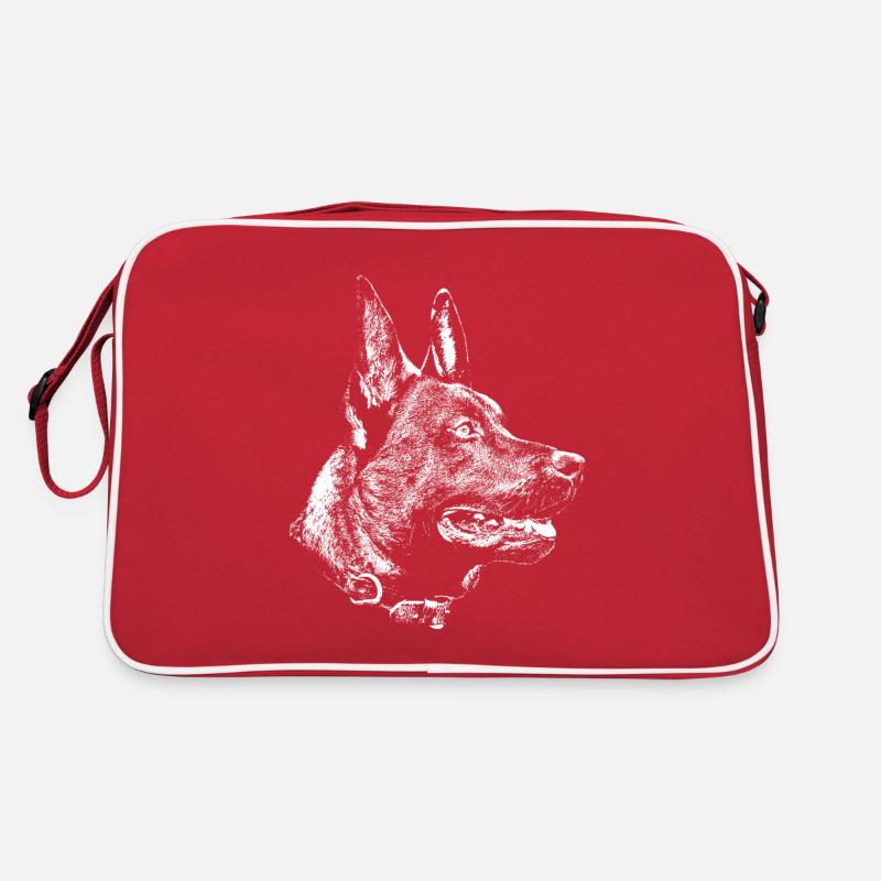 Malinois Kopf Retro Tasche