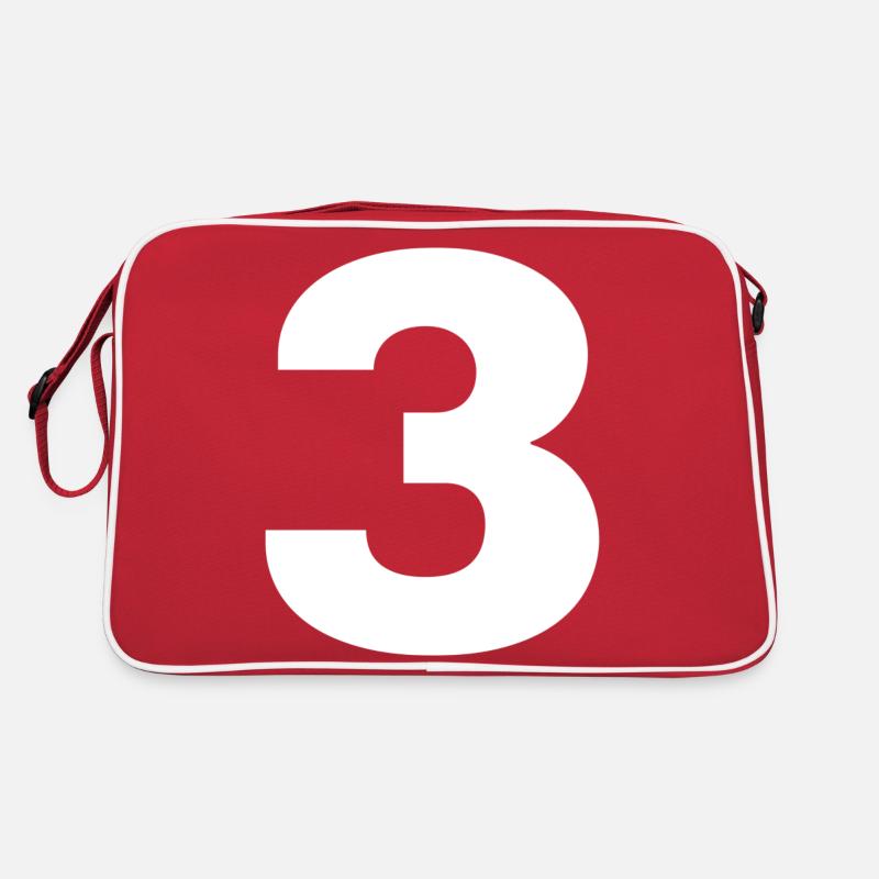 Tshirt numéro 3 - Sac Retro - rouge/blanc