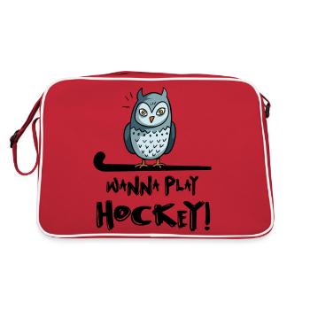 feldhockey hockey hockey hockey terrain veut jouer au hockey - Sac Retro - rouge/blanc - Dos
