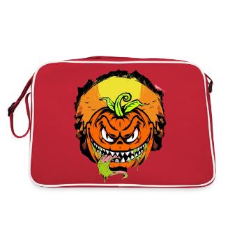 Evil pumpkin - Retro Bag - red/white - Back