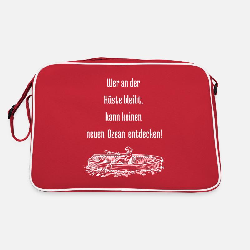 Ozean - Retro Tasche - Rot/Weiß