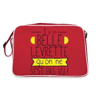 Il y a belle levrette qu'on ne s'est pas vu cadeau - Sac Retro - rouge/blanc - Dos