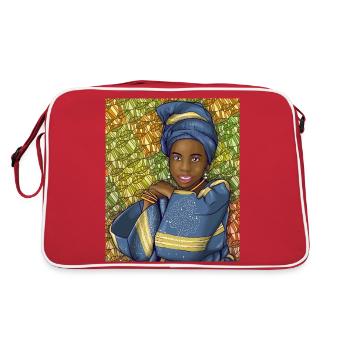 Nigéria Nigérian Afrique Flag Fierté I Cadeau - Sac Retro - rouge/blanc - Dos