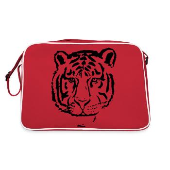 Tiger Head Tiger King Tiger Bengal Tiger Gift - Sac Retro - rouge/blanc - Dos