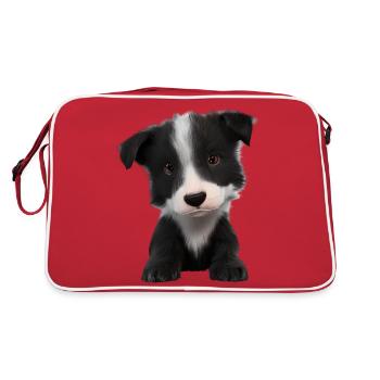 Propriétaire de chien Border Collie Amoureux des chiens - Sac Retro - rouge/blanc - Dos