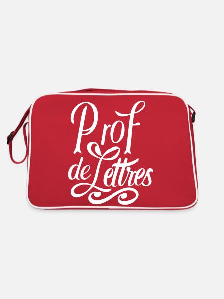 Prof de lettres - Sac Retro - rouge/blanc - Dos