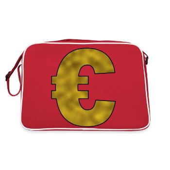 Euro Sign € Gold - Retro Bag - red/white - Back