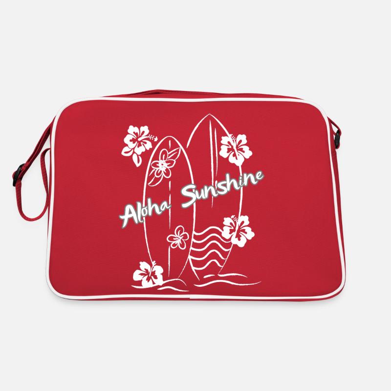 Aloha Sunshine - Retro Tasche - Rot/Weiß
