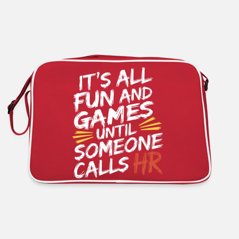 Everything is funny until Human Resources is called - Retro Bag - red/white