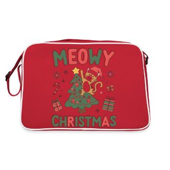 Meowy Christmas - Noël et Chat Fun - Sac Retro - rouge/blanc - Dos