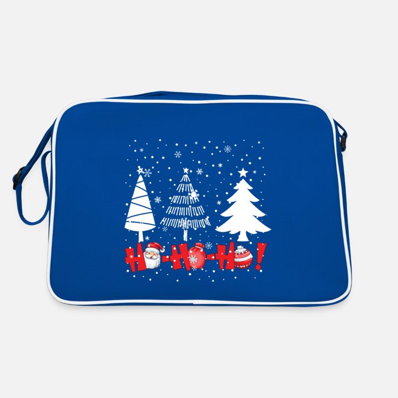 Hohoho-Weihnachtsbäume Retro Tasche