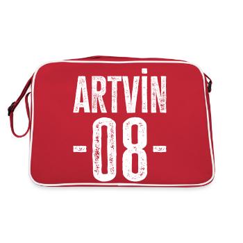 Artvin 08 – Fier de la région de la mer Noire - Sac Retro - rouge/blanc - Dos