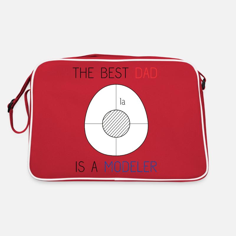 Der beste Vater ist ein Modellbauer - Cardboard Modeling Retro Tasche