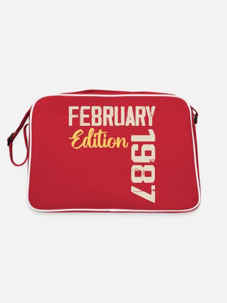 Février 1976 Anniversaire Février 1976 Rétro - Sac Retro - rouge/blanc - Dos