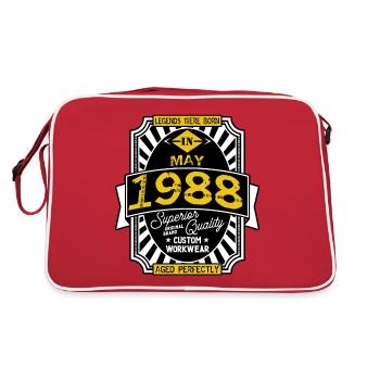 1988 MAY - Sac Retro - rouge/blanc - Dos