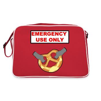 Bretzel Emergency use only - Sac Retro - rouge/blanc - Dos
