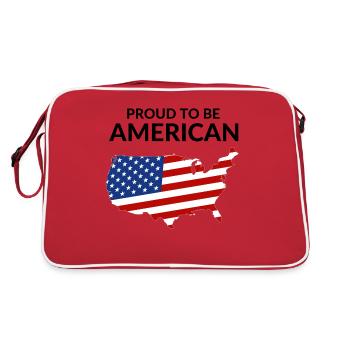 Stolzer Amerikaner - Retro Tasche - Rot/Weiß - Hinten