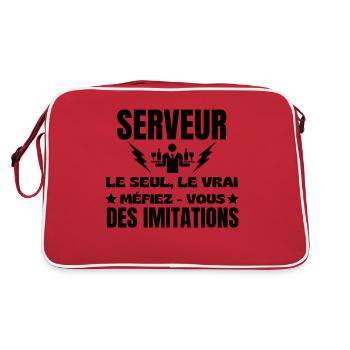 AUTHENTIC SERVER - Retro Bag - red/white - Back