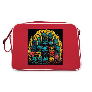 Monster - Retro Tasche - Rot/Weiß - Hinten
