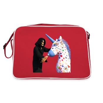 Don't horses love carrots? - Retro Bag - red/white - Back