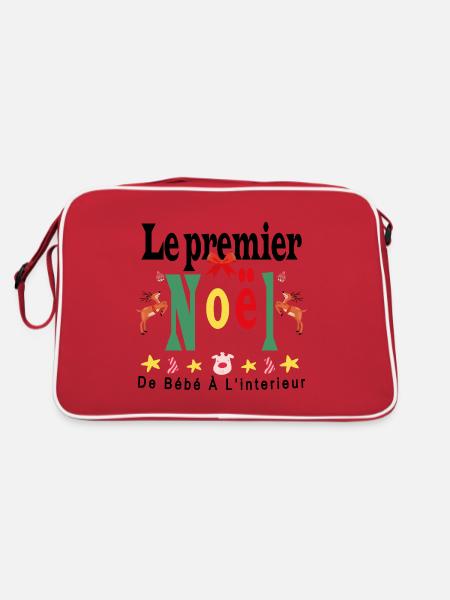 Le Premier Noël De Bébé À L’interieur Future Femme - Sac Retro - rouge/blanc - Dos