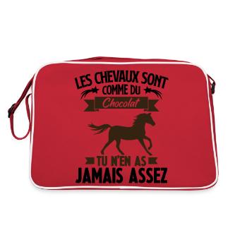 Les chevaux sont comme du chocolat - Sac Retro - rouge/blanc - Dos
