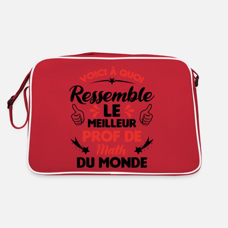 Voici Le meilleur Prof de Math du monde Sac Retro